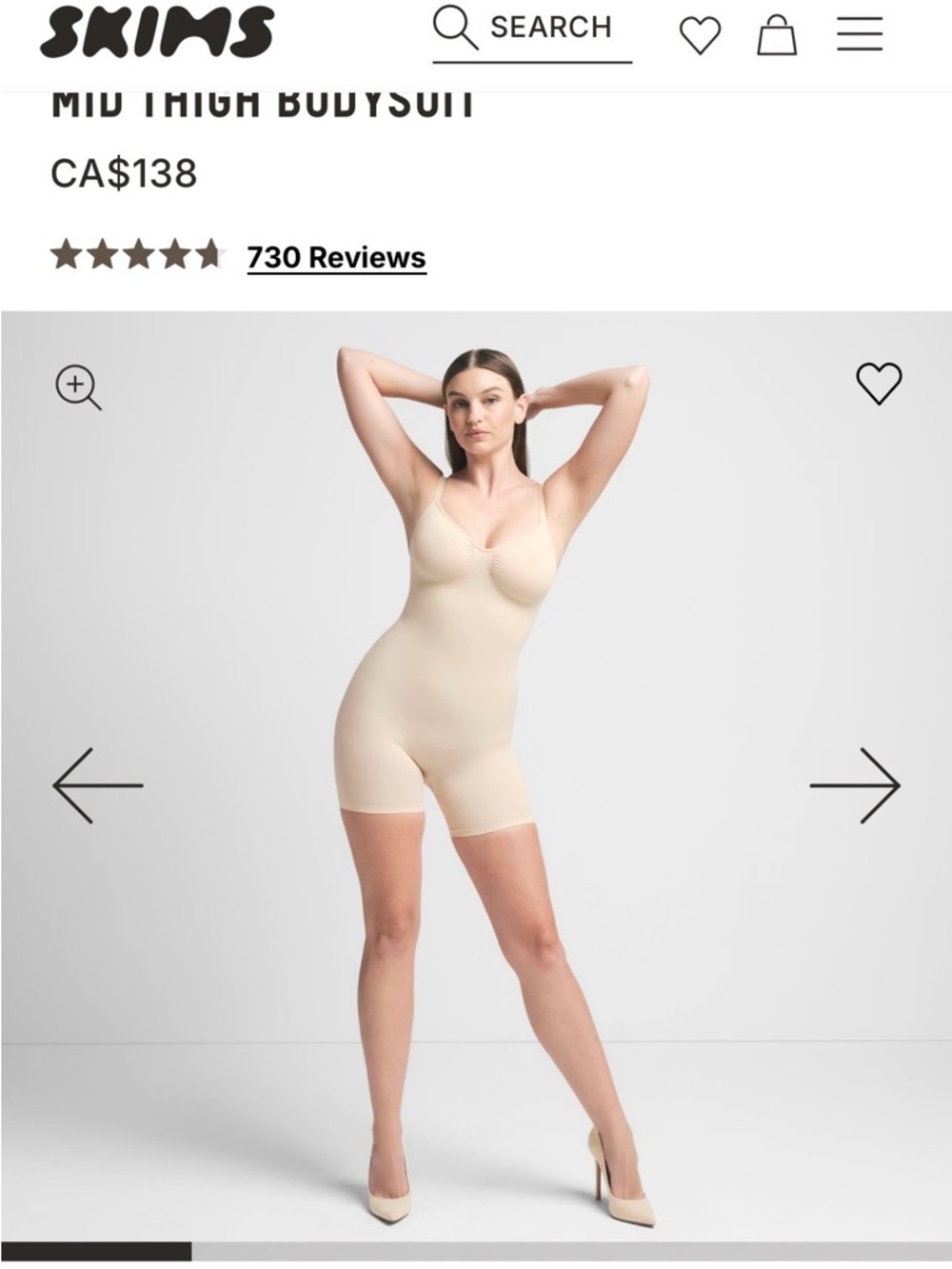SKIMS Seamless Sculpt Mid Thigh Bodysuit